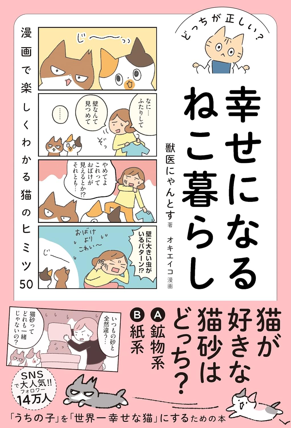 こっちなんだニャ～😻どっちが正しい？ 幸せになるねこ暮らし 獣医にゃんとす オキエイコ ワニブックス #架空書店 231006②
