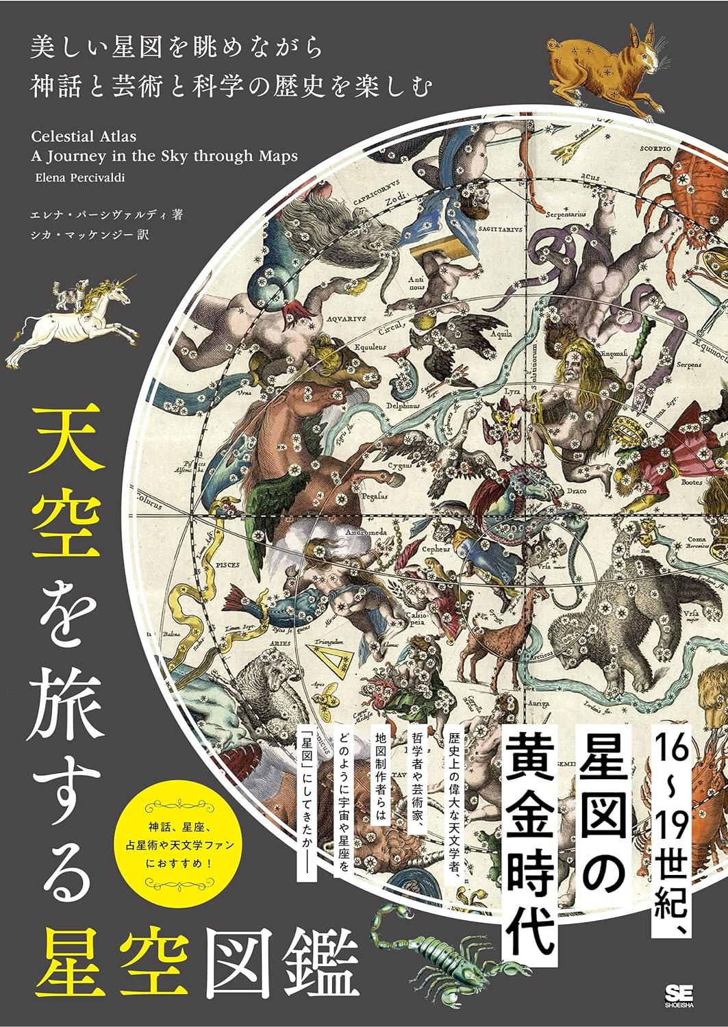 盛りだくさんです🌌天空を旅する星空図鑑 美しい星図を眺めながら神話と芸術と科学の歴史を楽しむ エレナ・パーシヴァルディ 翔泳社 #架空書店 240329 ① 