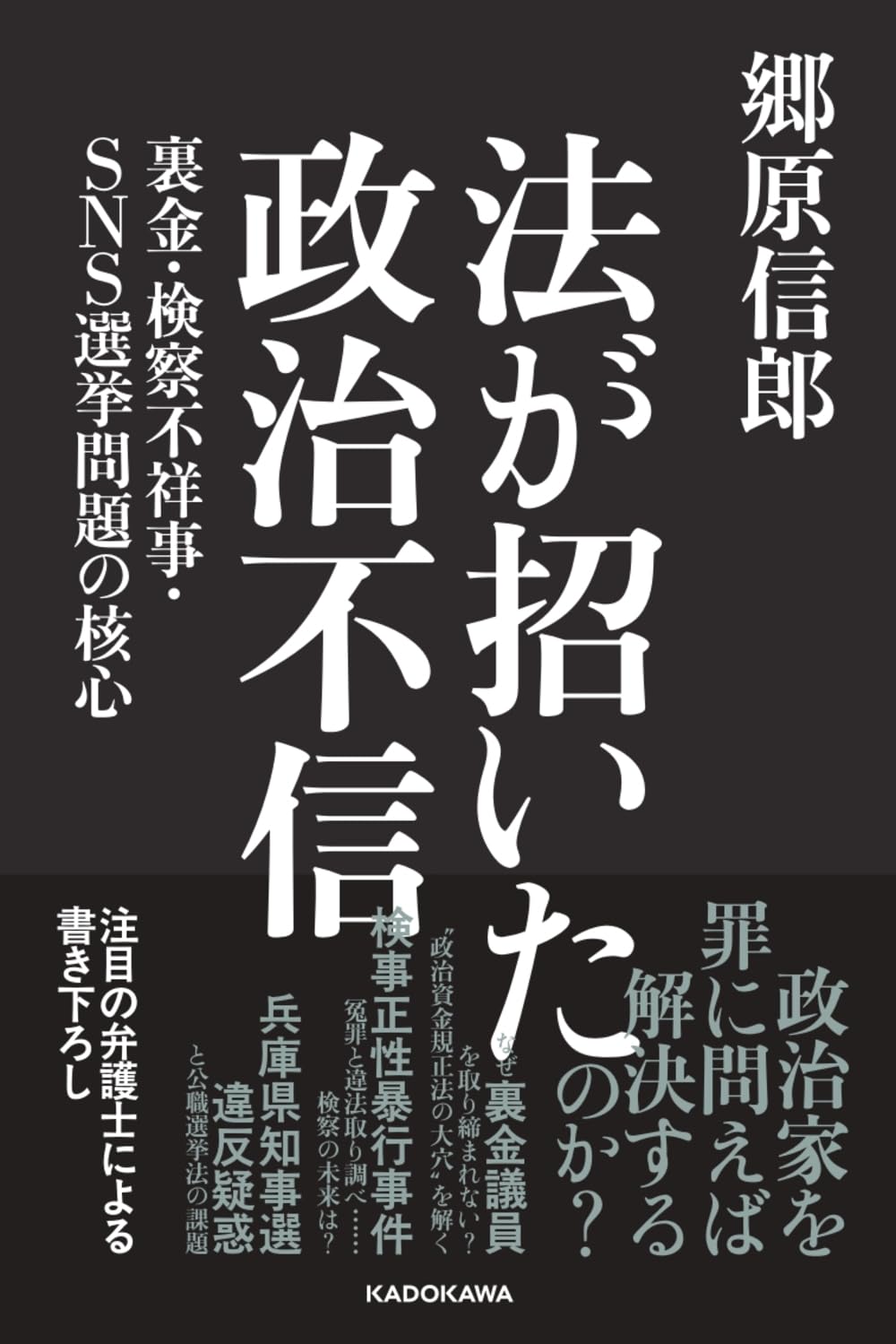 法が招いた政治不信 裏金・検察不祥事・SNS選挙問題の核心 郷原信郎 KADOKAWA #架空書店250321 ⑥